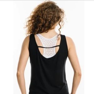 Retired Zyia Black Boyfriend Sweater Tank-Size XS